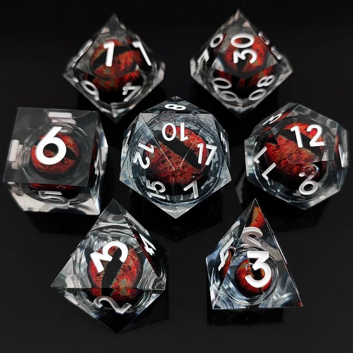 MythicDice: Cthulhu Two - Color Dragon Eye Movable DND Dice - VERRANOO