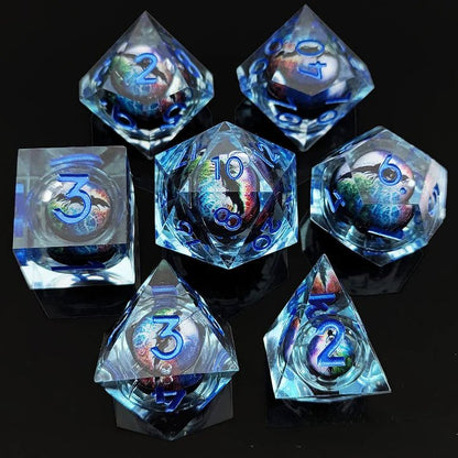 MythicDice: Cthulhu Two - Color Dragon Eye Movable DND Dice - VERRANOO