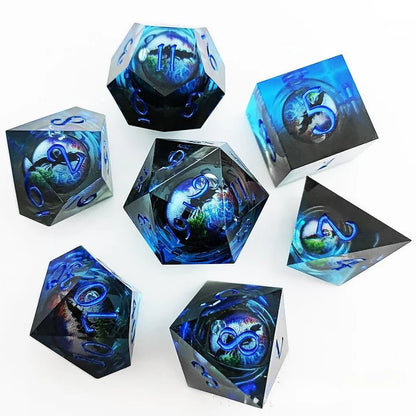 MythicDice: Cthulhu Two - Color Dragon Eye Movable DND Dice - VERRANOO