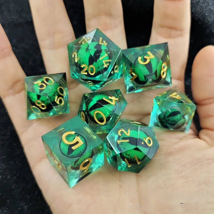 MythicDice: Cthulhu Two - Color Dragon Eye Movable DND Dice - VERRANOO