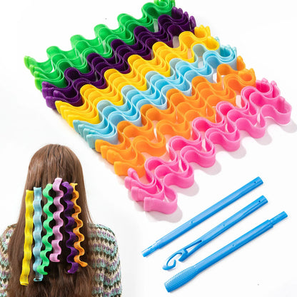 NiceCurls™ Spiral Ripple Hair Curlers (24pcs Set) - VERRANOO