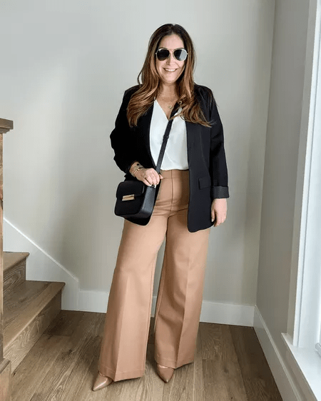 OpraStyle Luxe – Tummy Control Button Wide Leg Pant - VERRANOO