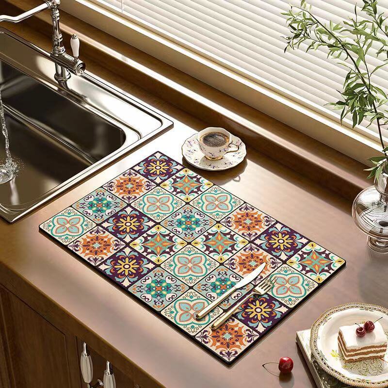 Retro & Elegant Quick - Drying Water - Draining Mat - VERRANOO