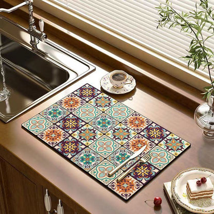 Retro & Elegant Quick - Drying Water - Draining Mat - VERRANOO