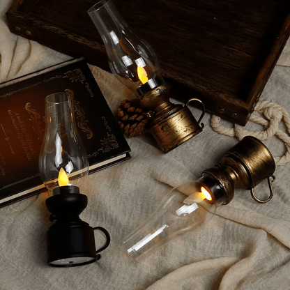 RetroGlow Vintage LED Kerosene Lamp - VERRANOO