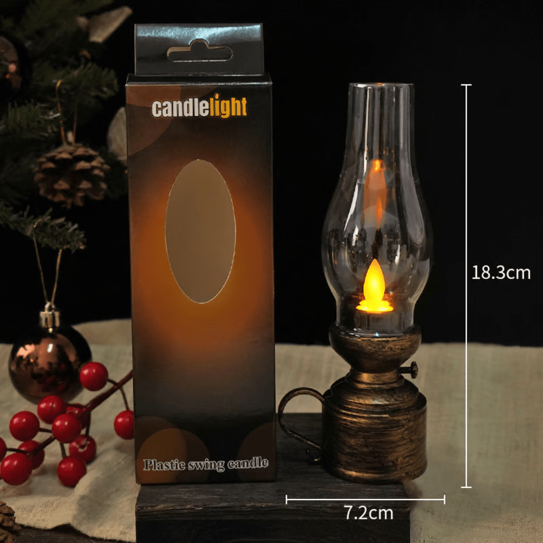 RetroGlow Vintage LED Kerosene Lamp - VERRANOO