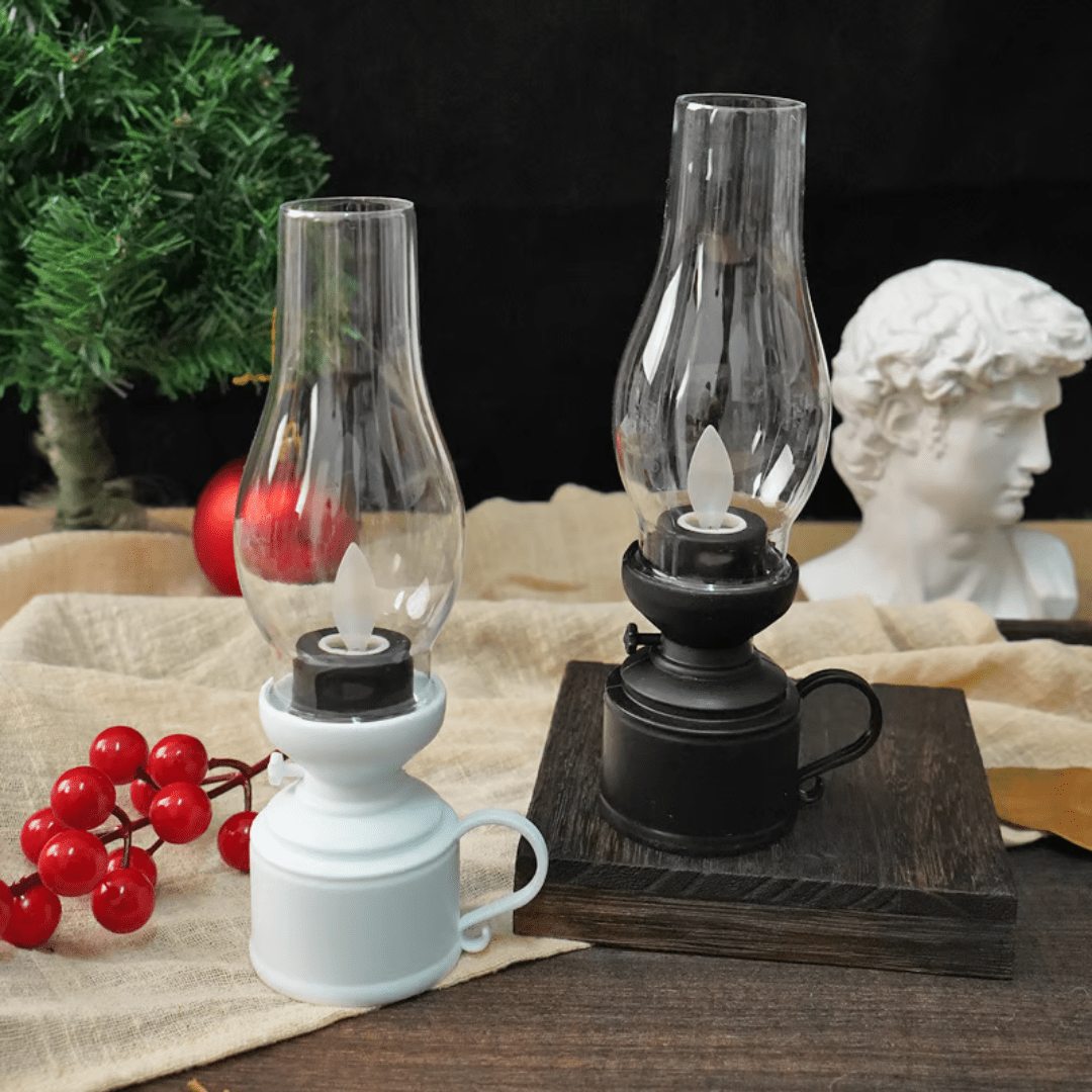 RetroGlow Vintage LED Kerosene Lamp - VERRANOO