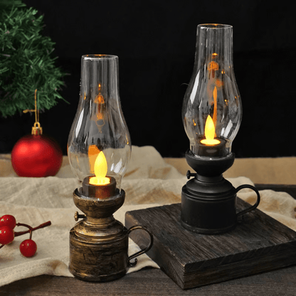 RetroGlow Vintage LED Kerosene Lamp - VERRANOO