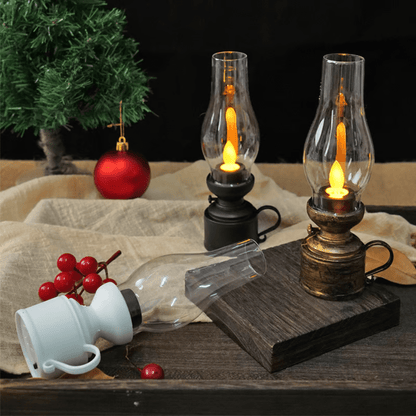 RetroGlow Vintage LED Kerosene Lamp - VERRANOO