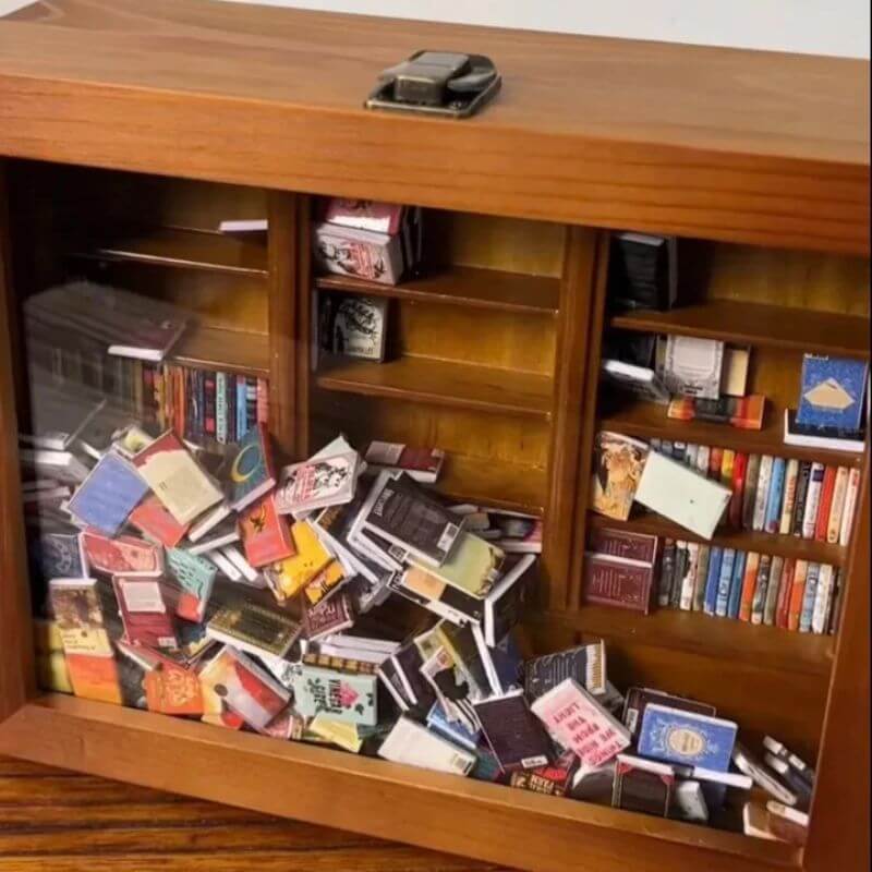 SerenityBook™ Anxiety - Relief Bookshelf (Includes 200 Books) - VERRANOO