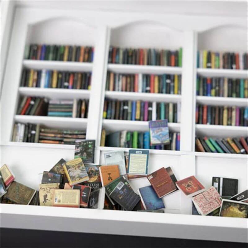 SerenityBook™ Anxiety - Relief Bookshelf (Includes 200 Books) - VERRANOO