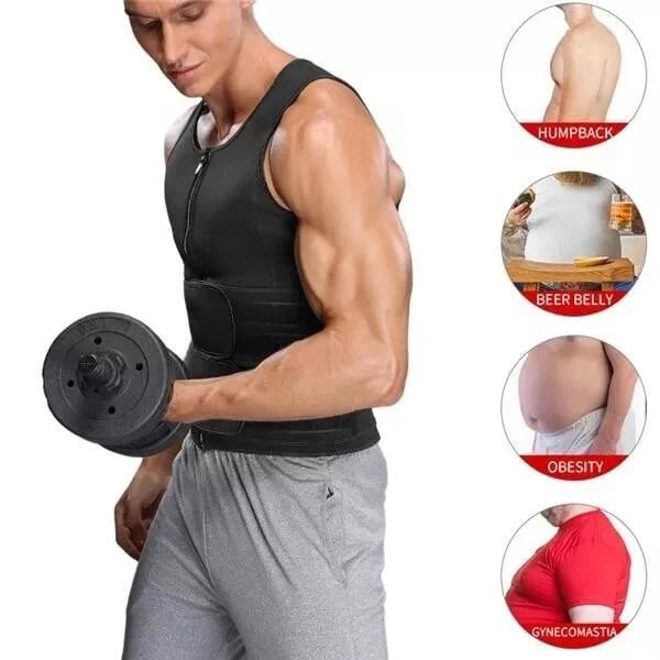 ShapeMaster Elite – Men's Body Shaper Sauna Vest Waist Trainer - VERRANOO