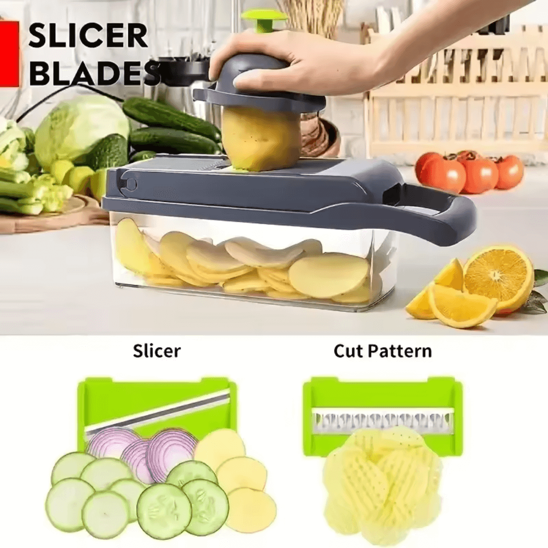 SliceMaster™ 16 - in - 1 Multifunctional Vegetable Chopper - VERRANOO