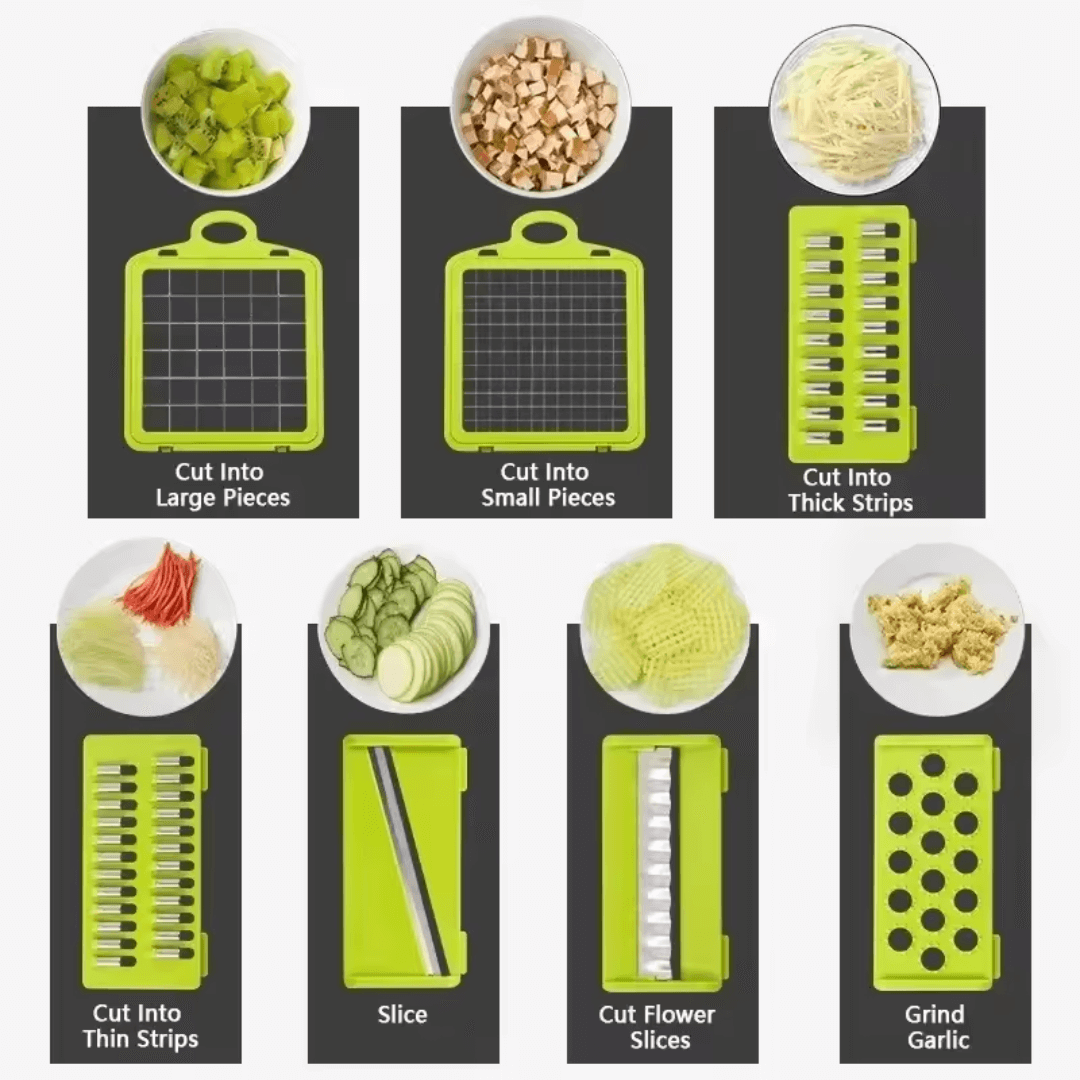 SliceMaster™ 16 - in - 1 Multifunctional Vegetable Chopper - VERRANOO