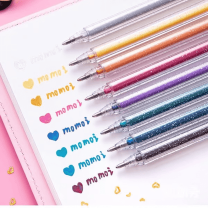 SparkleScript Glitter Gel Pen Set - VERRANOO