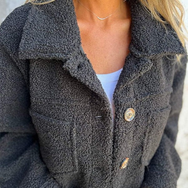 Cozy Elegance Women's Warm Cropped Jacket