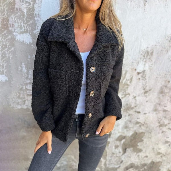 Cozy Elegance Women's Warm Cropped Jacket