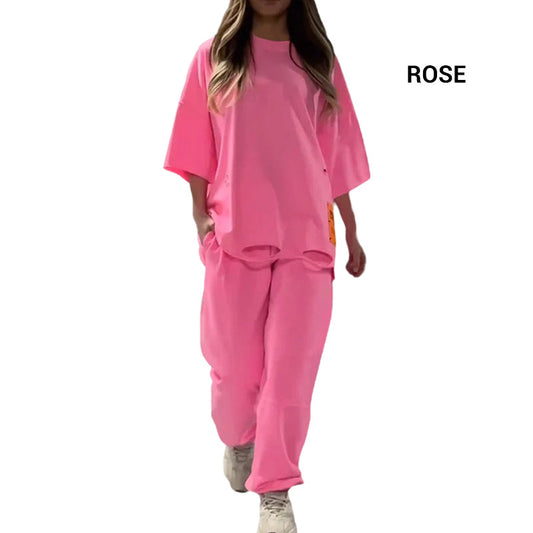 CozyScene™ Women's Fashion Loose Casual T-shirt and Pants Set