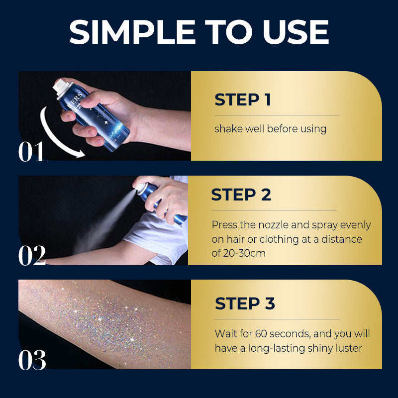 TwinkleMist™ Long-Lasting Shiny Body Glitter Spray