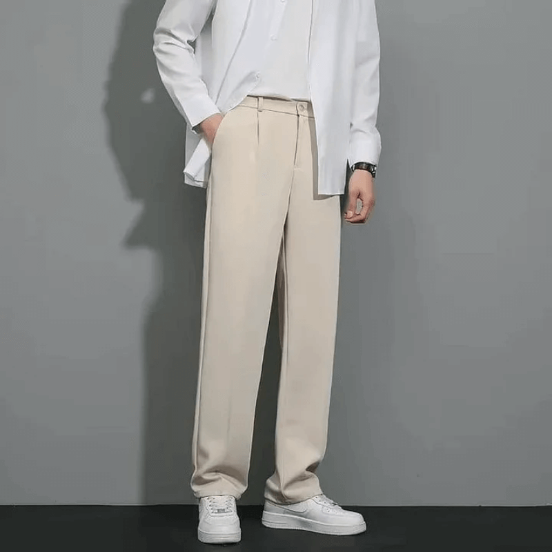 SUCCESS ICE SILK STRAIGHT LEG PANTS - VERRANOO