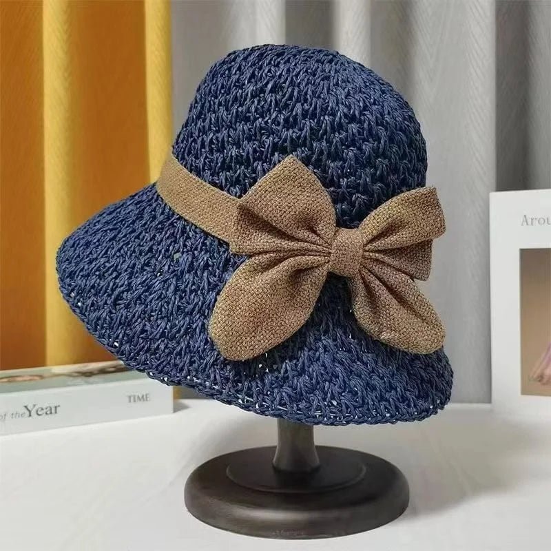 SunWeave Luxe – Elegant Crochet Straw Hat with Ruffle Detail - VERRANOO