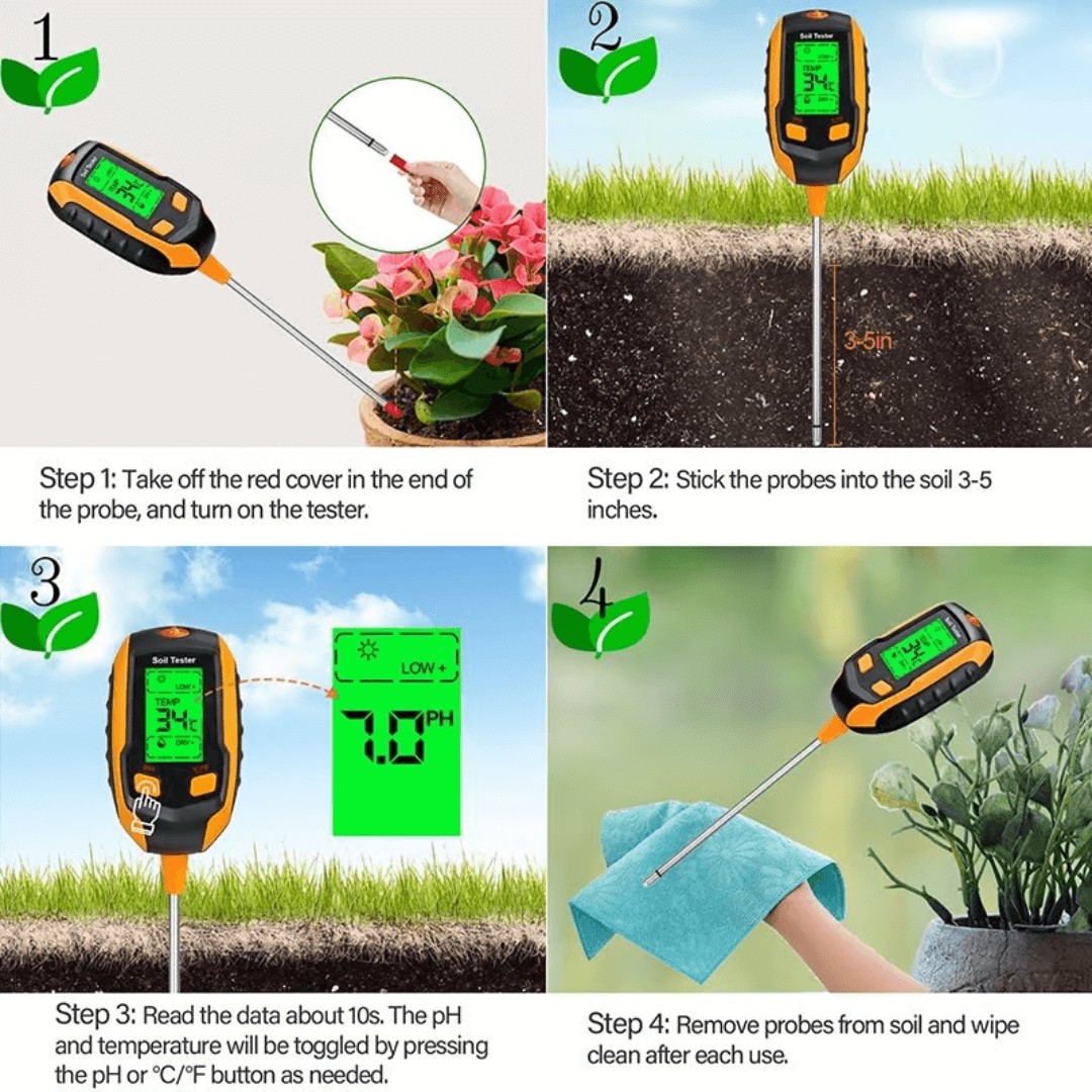 TerraSense™ 4 - in - 1 Soil Test Meter - VERRANOO