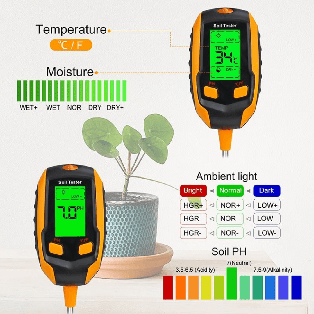 TerraSense™ 4 - in - 1 Soil Test Meter - VERRANOO