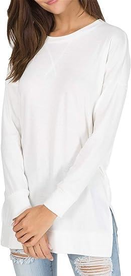 UrbanEase Essentials – Casual Round Neck Solid Color Top - VERRANOO