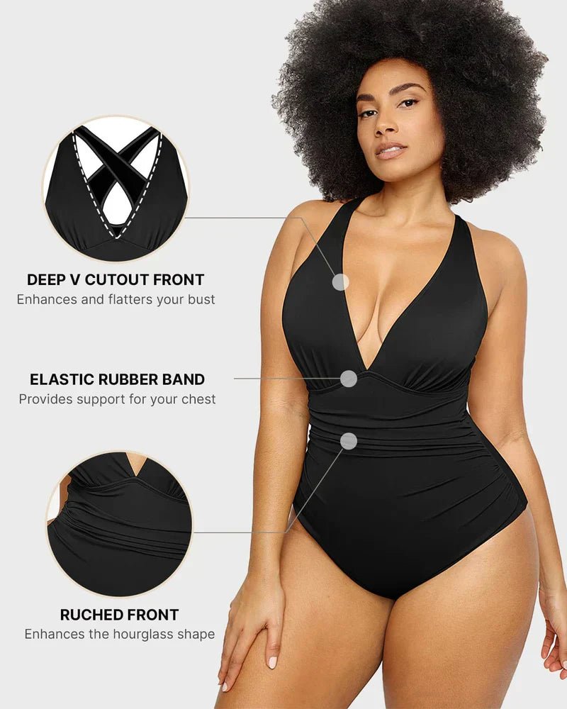 verranoo - v - neck bodycon swimsuits - VERRANOO