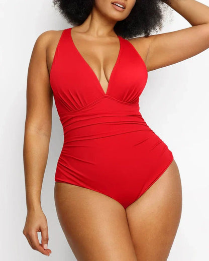 verranoo - v - neck bodycon swimsuits - VERRANOO