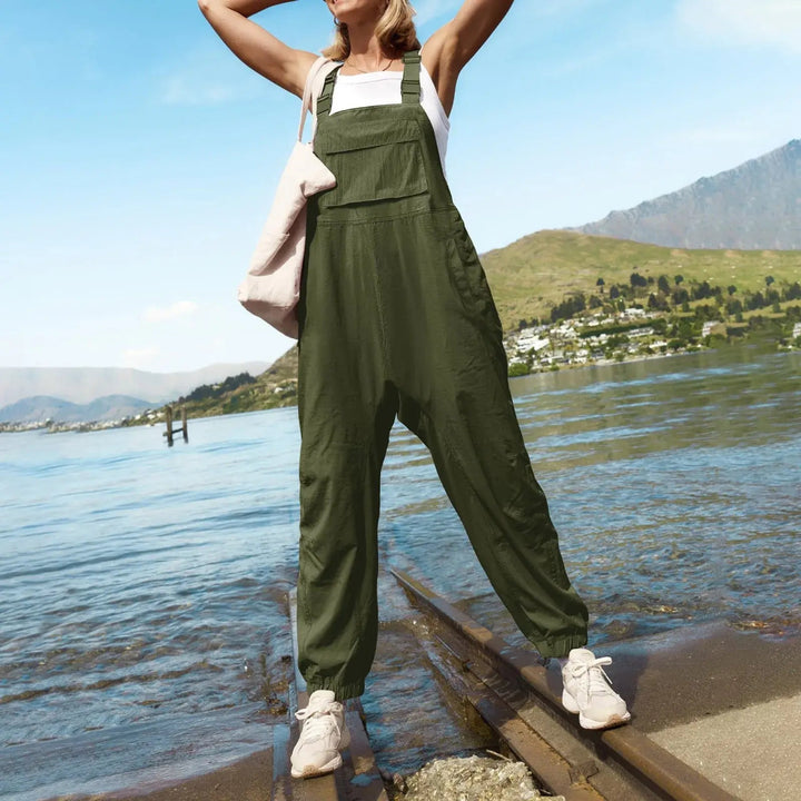 Womens Fleece Warm Overalls Adjustable Jumpsuits - VERRANOO