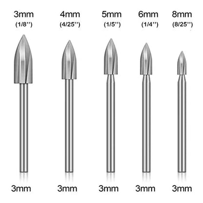 WoodCarve Pro – 5 - Piece Woodcarving Drill Bit Set - VERRANOO